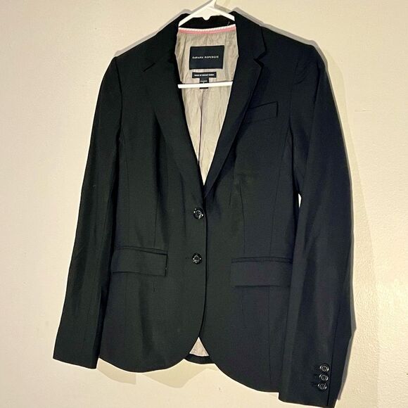 Banana Republic Black Blazer w stretch size 4 - Picture 1 of 6